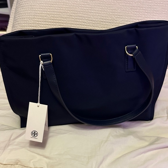 Tory Burch Dark Blue Tote Bag - Picture 3 of 5